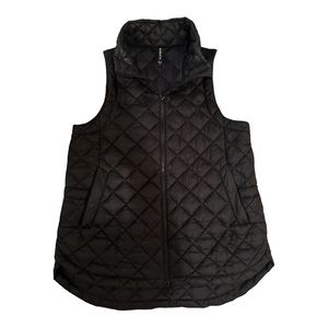Athleta Whisper Featherless Puffer Vest Jacket Black Women's L